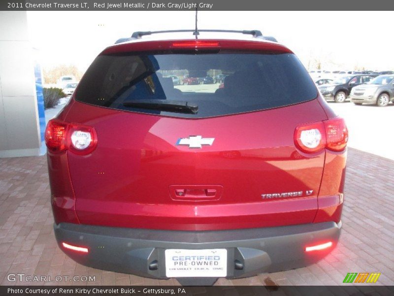 Red Jewel Metallic / Dark Gray/Light Gray 2011 Chevrolet Traverse LT