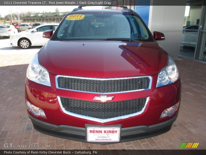 Red Jewel Metallic / Dark Gray/Light Gray 2011 Chevrolet Traverse LT