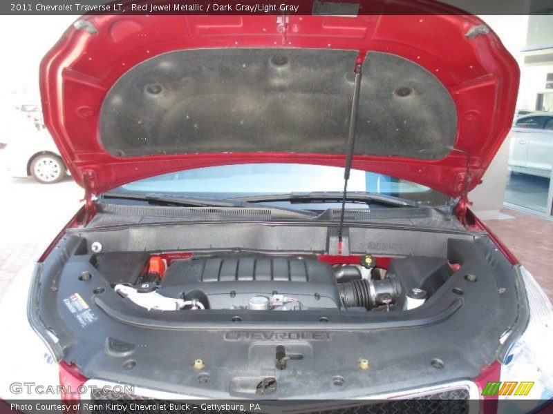 Red Jewel Metallic / Dark Gray/Light Gray 2011 Chevrolet Traverse LT