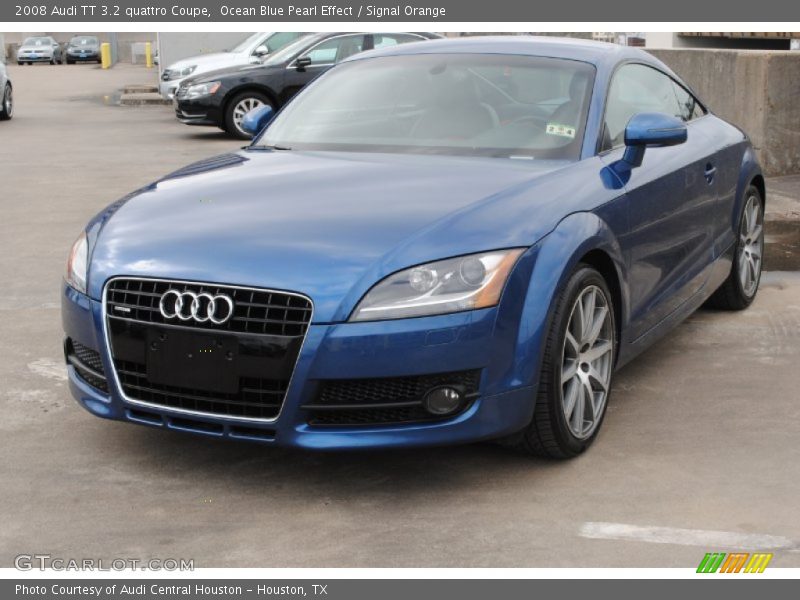 Ocean Blue Pearl Effect / Signal Orange 2008 Audi TT 3.2 quattro Coupe