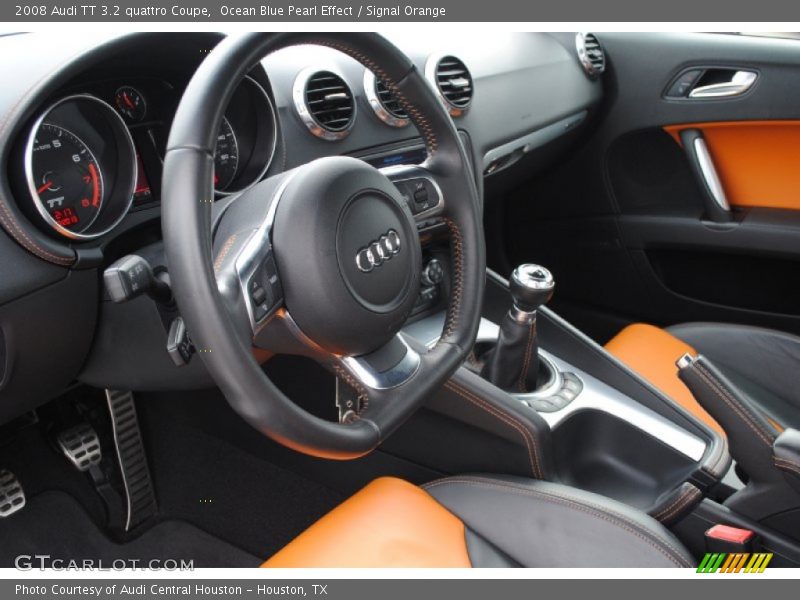 Ocean Blue Pearl Effect / Signal Orange 2008 Audi TT 3.2 quattro Coupe