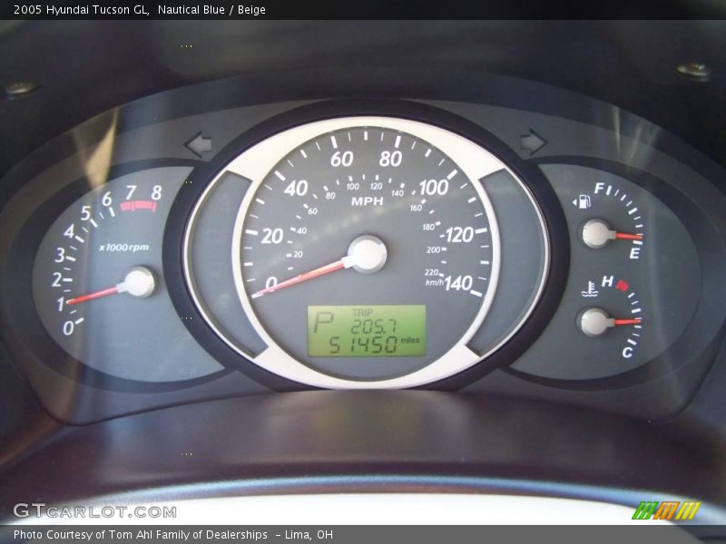Nautical Blue / Beige 2005 Hyundai Tucson GL
