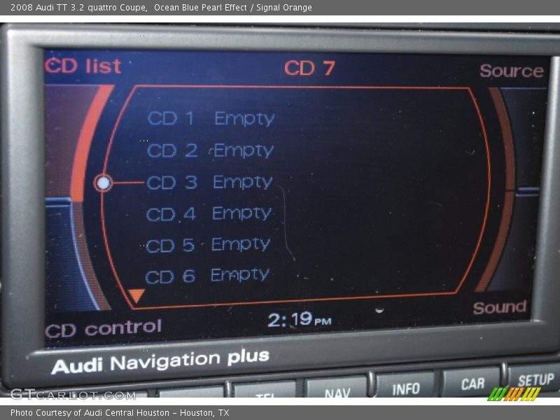 Ocean Blue Pearl Effect / Signal Orange 2008 Audi TT 3.2 quattro Coupe