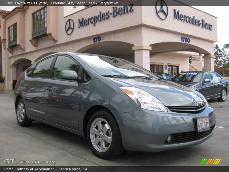 Tideland Gray Green Pearl / Ivory/Brown 2005 Toyota Prius Hybrid