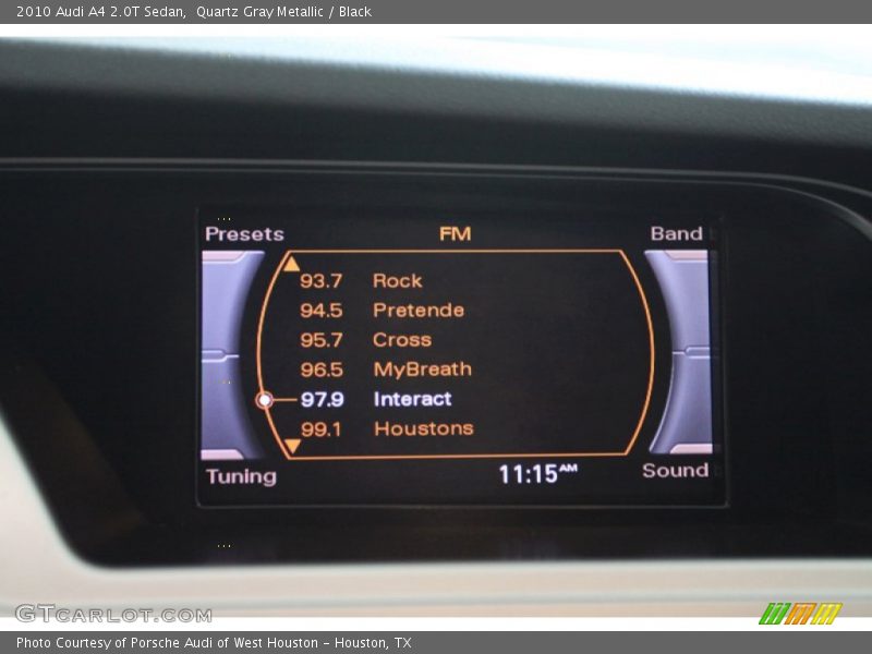 Quartz Gray Metallic / Black 2010 Audi A4 2.0T Sedan