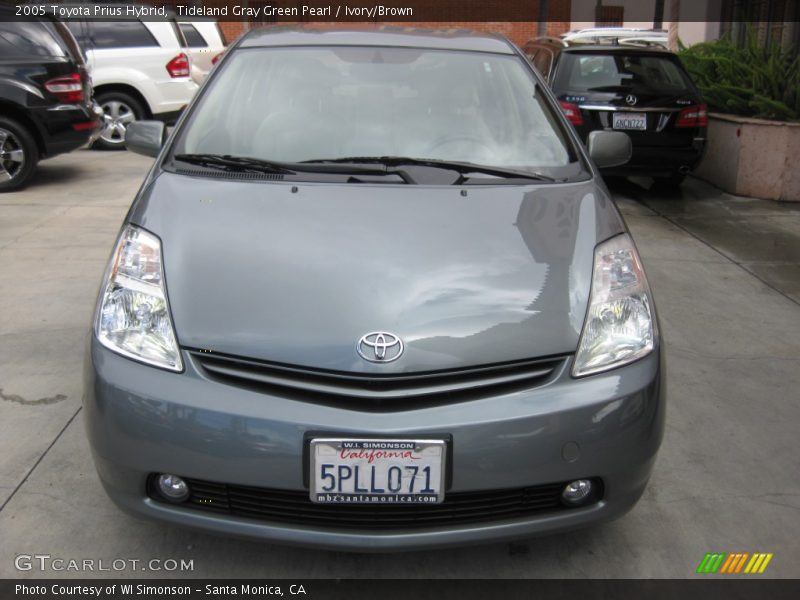 Tideland Gray Green Pearl / Ivory/Brown 2005 Toyota Prius Hybrid