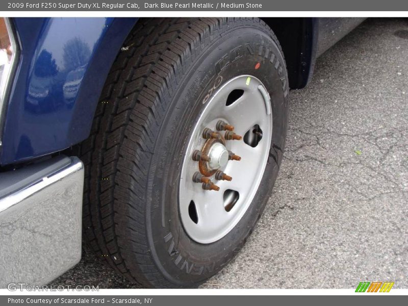 Dark Blue Pearl Metallic / Medium Stone 2009 Ford F250 Super Duty XL Regular Cab