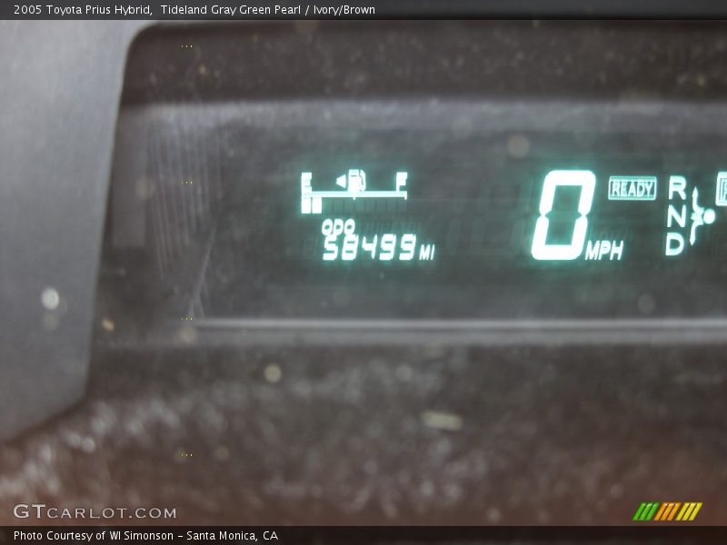 Tideland Gray Green Pearl / Ivory/Brown 2005 Toyota Prius Hybrid