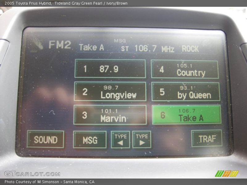 Tideland Gray Green Pearl / Ivory/Brown 2005 Toyota Prius Hybrid