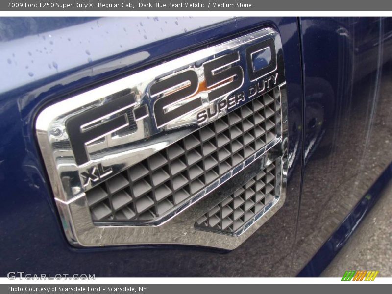 Dark Blue Pearl Metallic / Medium Stone 2009 Ford F250 Super Duty XL Regular Cab