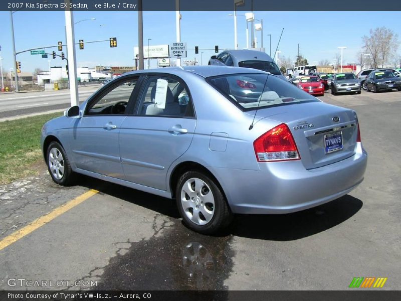 Ice Blue / Gray 2007 Kia Spectra EX Sedan