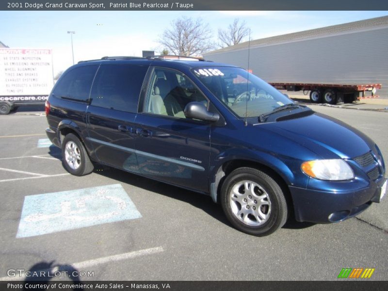 Patriot Blue Pearlcoat / Taupe 2001 Dodge Grand Caravan Sport