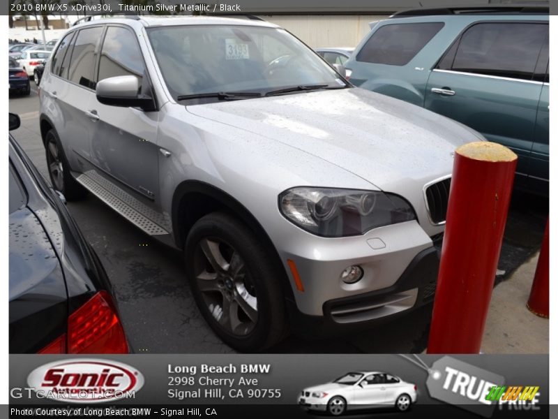 Titanium Silver Metallic / Black 2010 BMW X5 xDrive30i