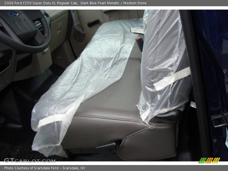 Dark Blue Pearl Metallic / Medium Stone 2009 Ford F250 Super Duty XL Regular Cab