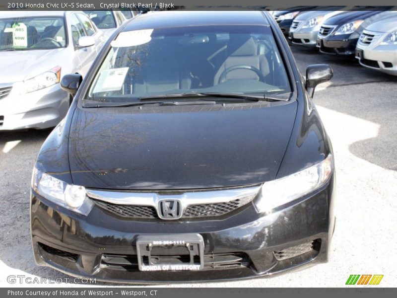 Crystal Black Pearl / Black 2010 Honda Civic LX-S Sedan