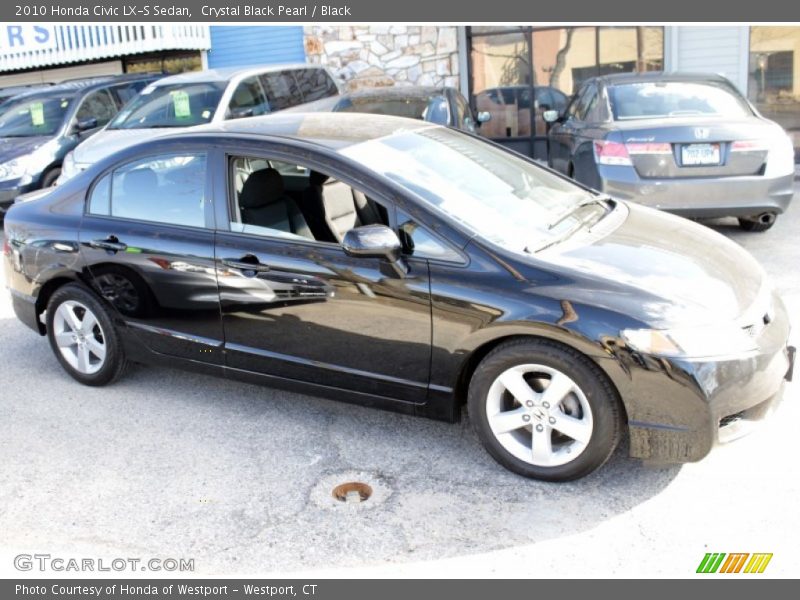 Crystal Black Pearl / Black 2010 Honda Civic LX-S Sedan
