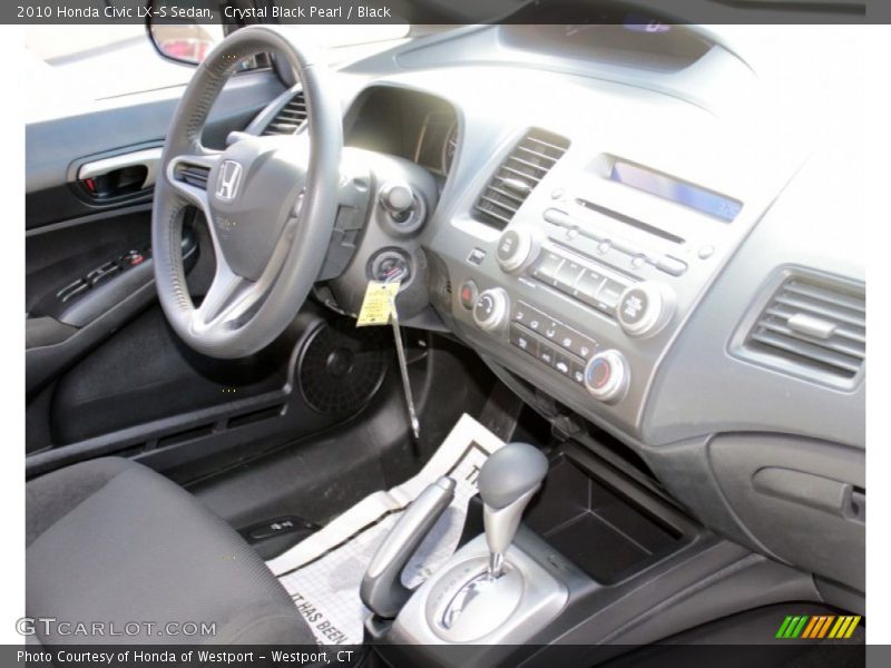 Crystal Black Pearl / Black 2010 Honda Civic LX-S Sedan