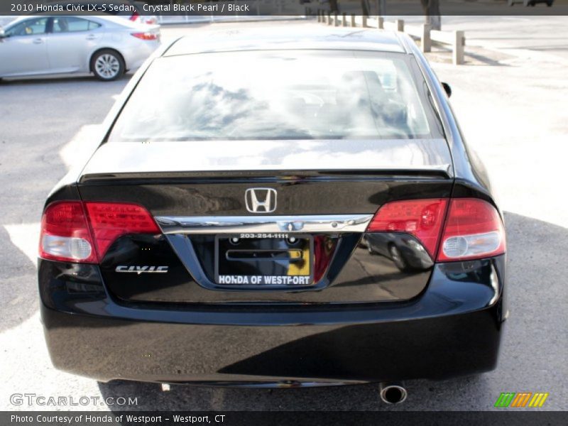 Crystal Black Pearl / Black 2010 Honda Civic LX-S Sedan