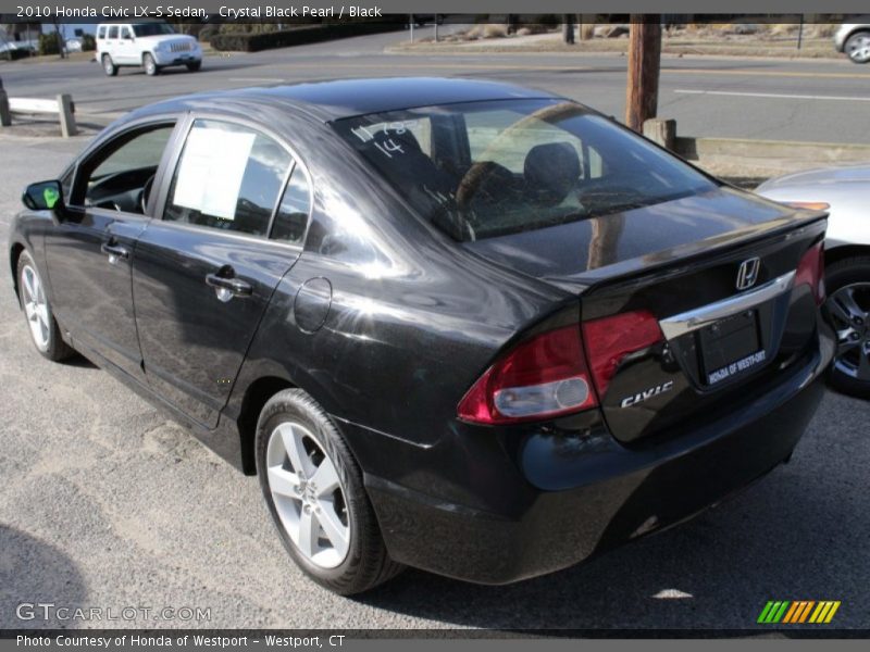 Crystal Black Pearl / Black 2010 Honda Civic LX-S Sedan