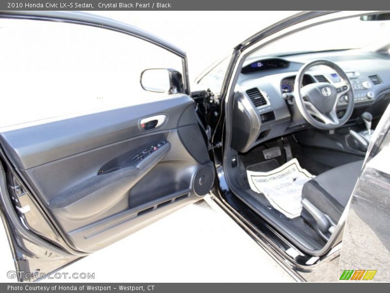 Crystal Black Pearl / Black 2010 Honda Civic LX-S Sedan
