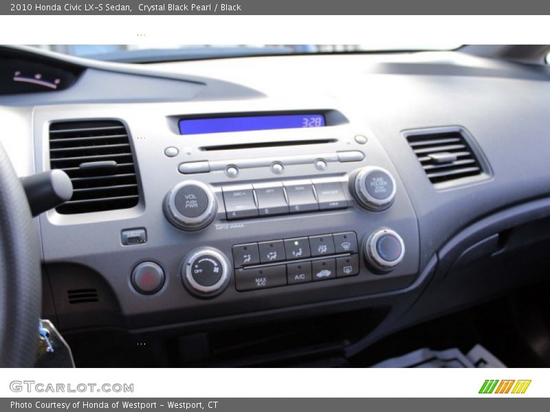 Crystal Black Pearl / Black 2010 Honda Civic LX-S Sedan