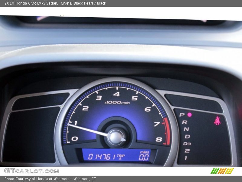 Crystal Black Pearl / Black 2010 Honda Civic LX-S Sedan