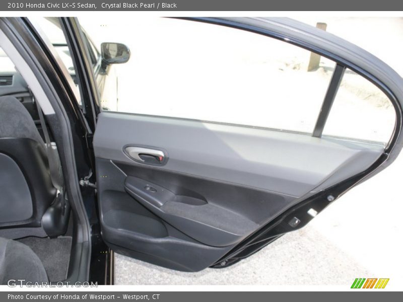 Crystal Black Pearl / Black 2010 Honda Civic LX-S Sedan