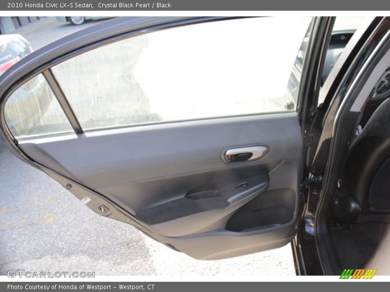 Crystal Black Pearl / Black 2010 Honda Civic LX-S Sedan