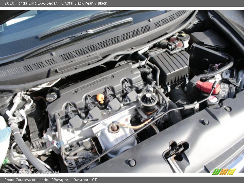 Crystal Black Pearl / Black 2010 Honda Civic LX-S Sedan