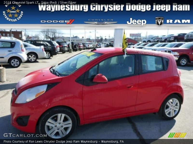 Salsa (Red) / Silver/Silver 2013 Chevrolet Spark LT