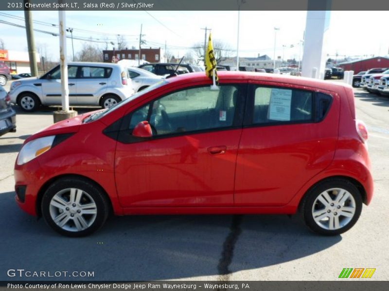 Salsa (Red) / Silver/Silver 2013 Chevrolet Spark LT