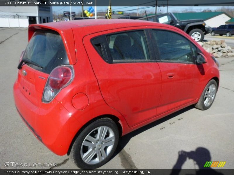 Salsa (Red) / Silver/Silver 2013 Chevrolet Spark LT