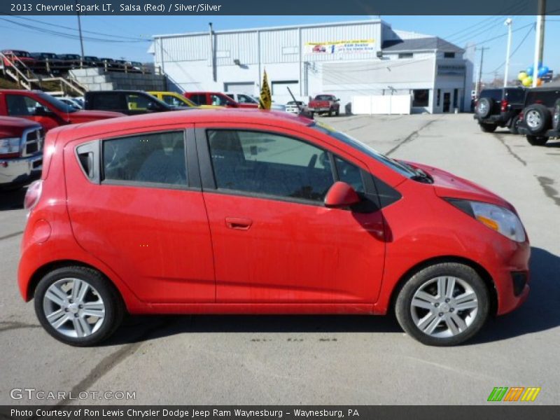Salsa (Red) / Silver/Silver 2013 Chevrolet Spark LT
