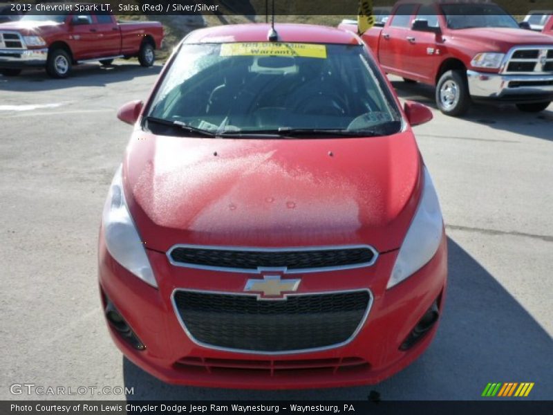 Salsa (Red) / Silver/Silver 2013 Chevrolet Spark LT