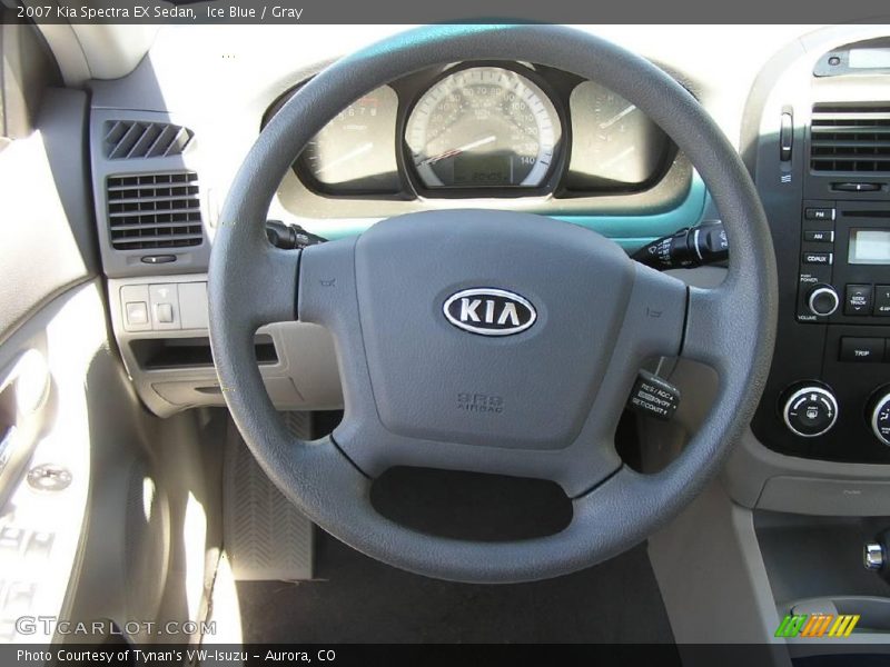 Ice Blue / Gray 2007 Kia Spectra EX Sedan