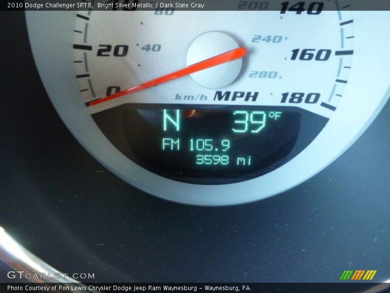 Bright Silver Metallic / Dark Slate Gray 2010 Dodge Challenger SRT8