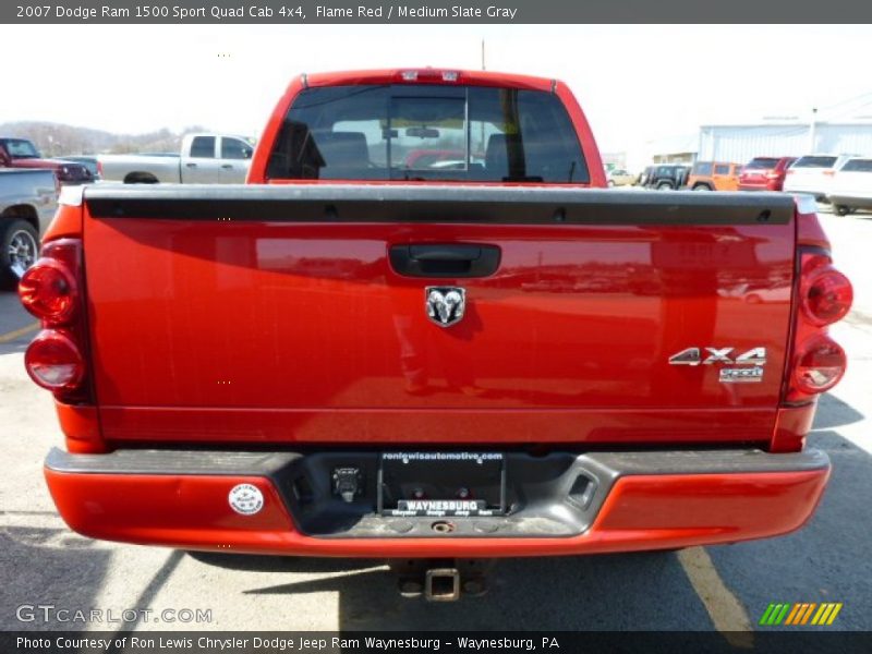 Flame Red / Medium Slate Gray 2007 Dodge Ram 1500 Sport Quad Cab 4x4
