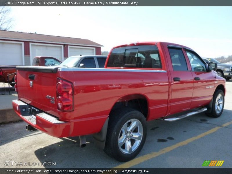 Flame Red / Medium Slate Gray 2007 Dodge Ram 1500 Sport Quad Cab 4x4