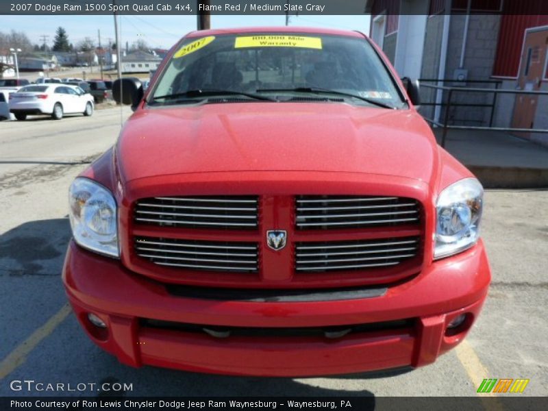 Flame Red / Medium Slate Gray 2007 Dodge Ram 1500 Sport Quad Cab 4x4