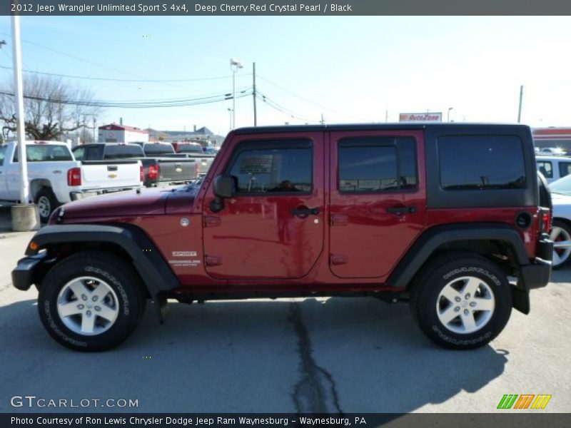 Deep Cherry Red Crystal Pearl / Black 2012 Jeep Wrangler Unlimited Sport S 4x4
