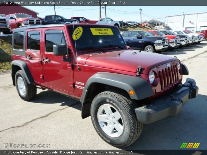 Deep Cherry Red Crystal Pearl / Black 2012 Jeep Wrangler Unlimited Sport S 4x4