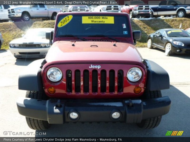 Deep Cherry Red Crystal Pearl / Black 2012 Jeep Wrangler Unlimited Sport S 4x4