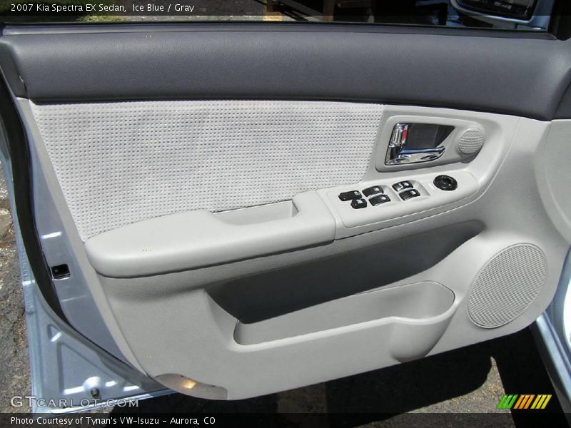 Ice Blue / Gray 2007 Kia Spectra EX Sedan