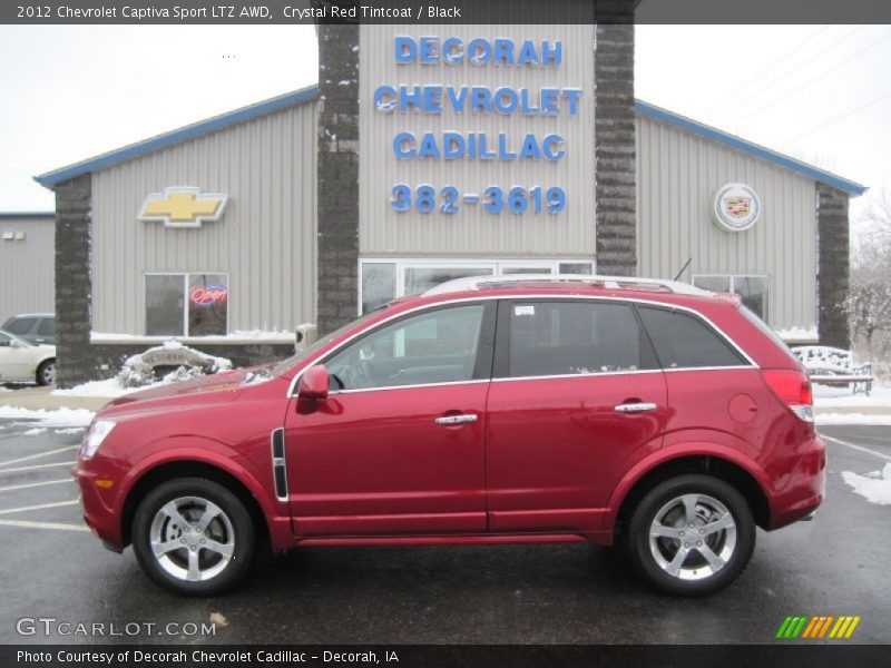 Crystal Red Tintcoat / Black 2012 Chevrolet Captiva Sport LTZ AWD