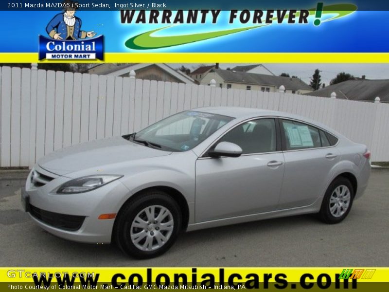 Ingot Silver / Black 2011 Mazda MAZDA6 i Sport Sedan