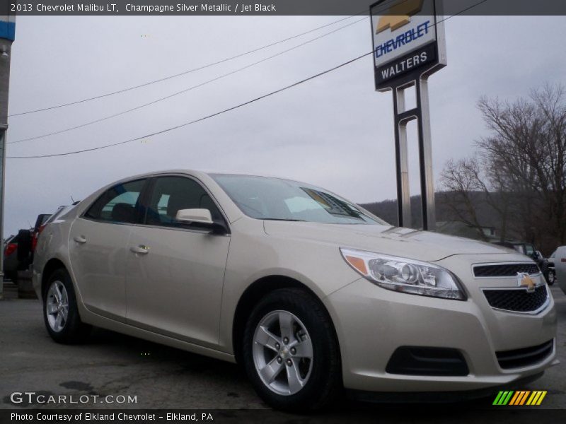 Champagne Silver Metallic / Jet Black 2013 Chevrolet Malibu LT