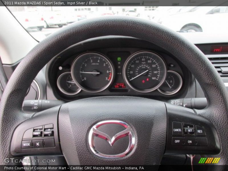 Ingot Silver / Black 2011 Mazda MAZDA6 i Sport Sedan