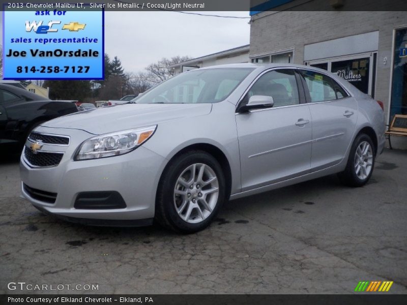 Silver Ice Metallic / Cocoa/Light Neutral 2013 Chevrolet Malibu LT