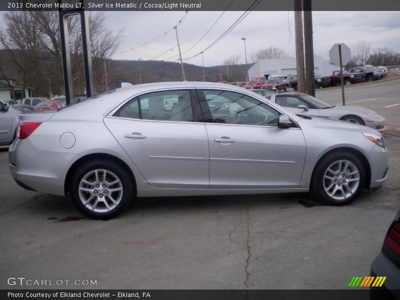 Silver Ice Metallic / Cocoa/Light Neutral 2013 Chevrolet Malibu LT