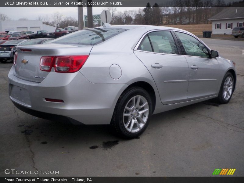 Silver Ice Metallic / Cocoa/Light Neutral 2013 Chevrolet Malibu LT